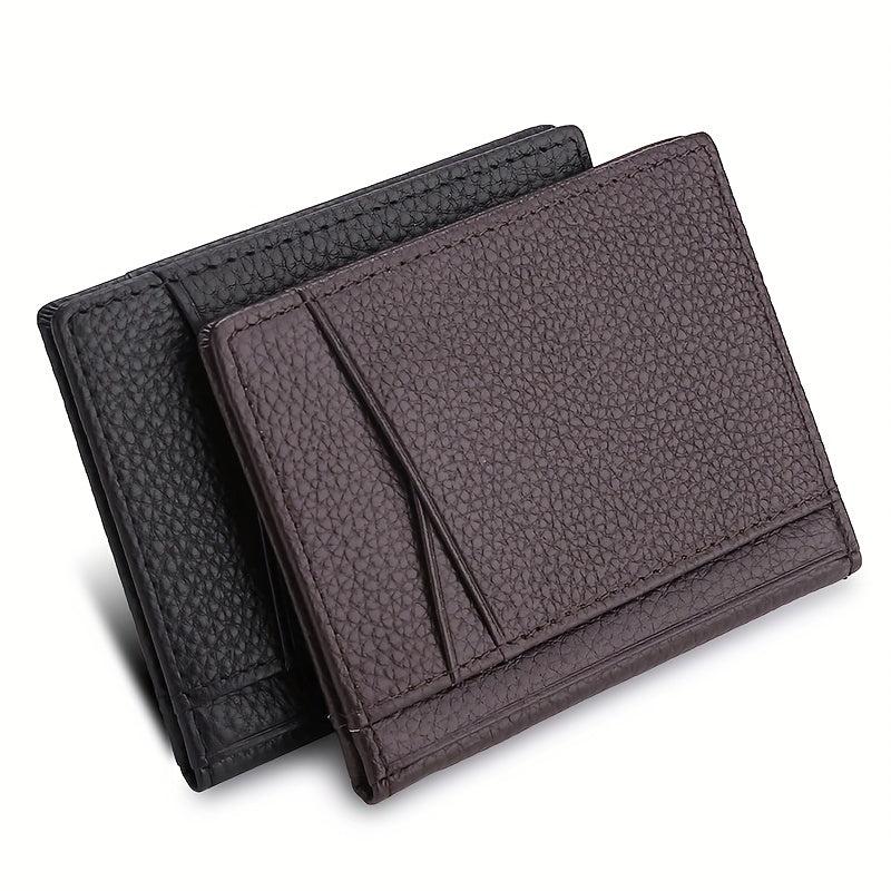 Slim Front Pocket Wallet PU Leather ID Holder Card Case Organizer