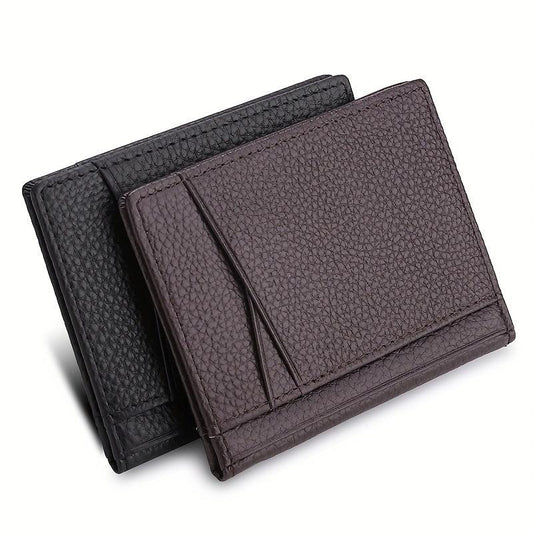 Slim Front Pocket Wallet PU Leather ID Holder Card Case Organizer