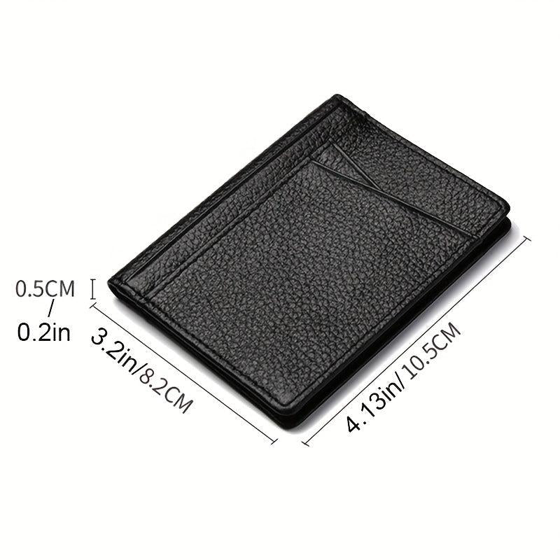 Slim Front Pocket Wallet PU Leather ID Holder Card Case Organizer