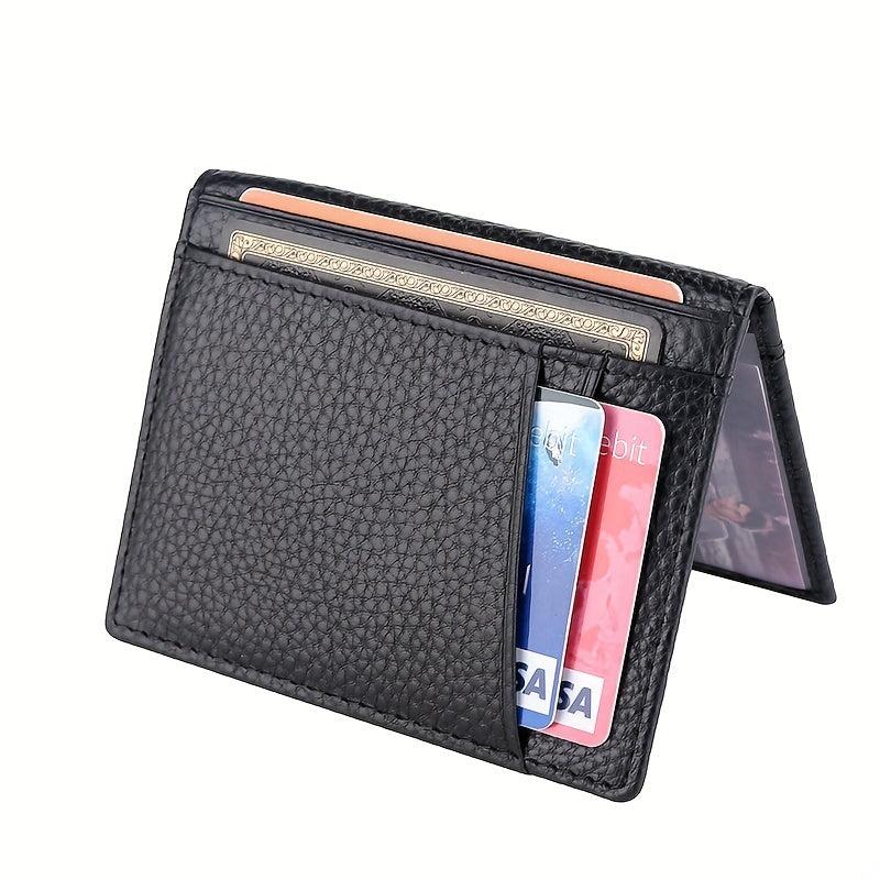 Slim Front Pocket Wallet PU Leather ID Holder Card Case Organizer