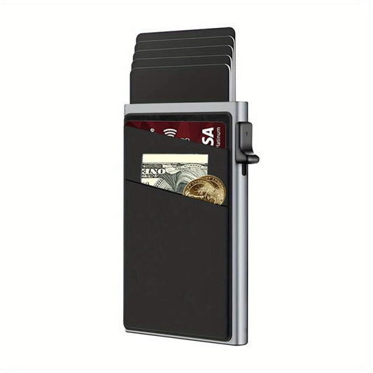 RFID Blocking Card Holder Automatic Pop up Money Clip