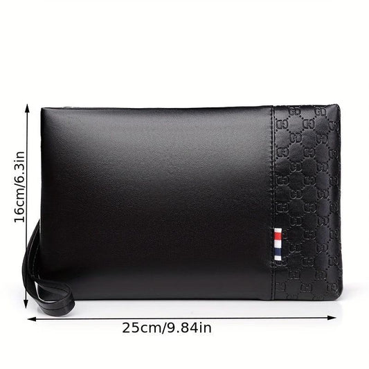 Men's Leather Clutch Bag Envelope Wallet Business Phone Case