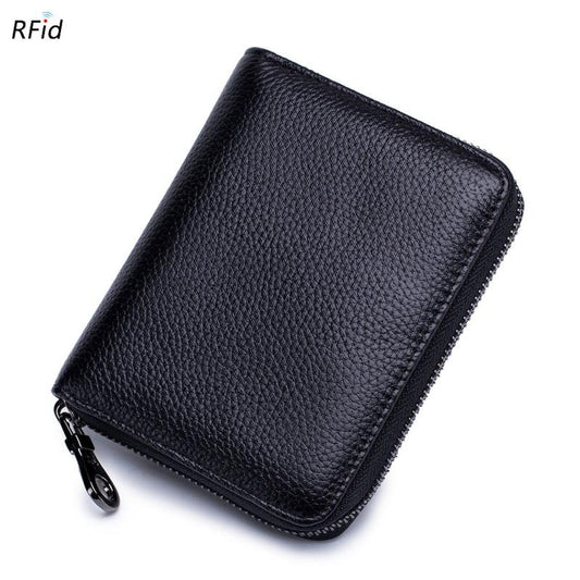 RFID Leather Card Wallet 24 Slots Passport Holder