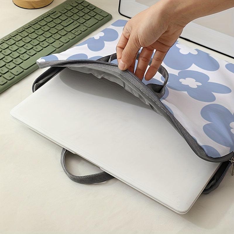 Floral Pattern Laptop Bag Soft Case Fits 38.1 cm Computer