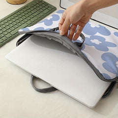 Floral Pattern Laptop Bag Soft Case Fits 38.1 cm Computer