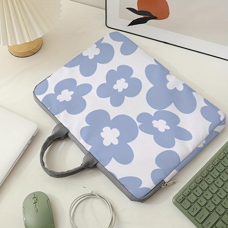Floral Pattern Laptop Bag Soft Case Fits 38.1 cm Computer