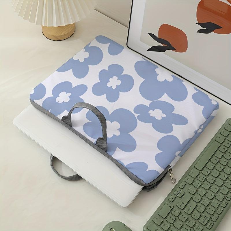 Floral Pattern Laptop Bag Soft Case Fits 38.1 cm Computer