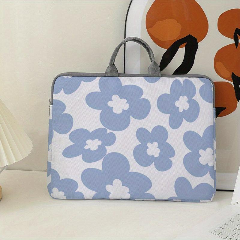Floral Pattern Laptop Bag Soft Case Fits 38.1 cm Computer