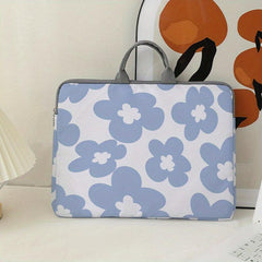 Floral Pattern Laptop Bag Soft Case Fits 38.1 cm Computer