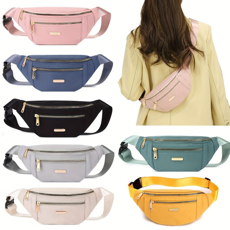 Women's Waterproof Nylon Waist Bag for Sports Running and Travel