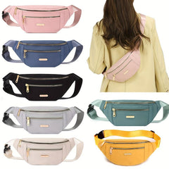 Women's Waterproof Nylon Waist Bag for Sports Running and Travel