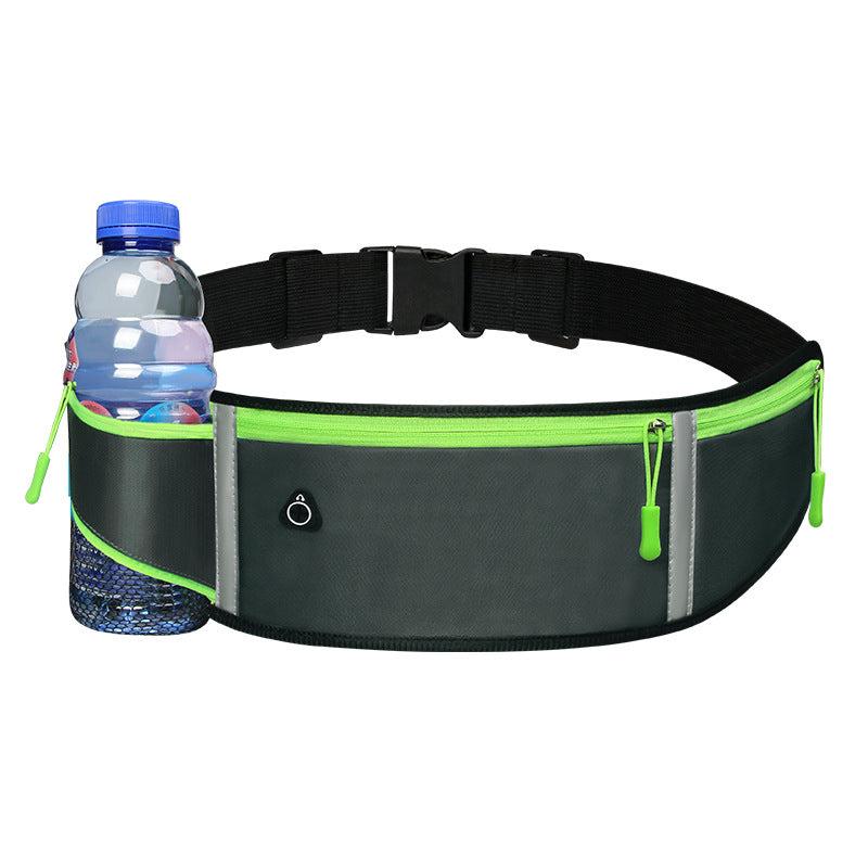 Reflective Waterproof Running Belt Bag with Bottle Holder