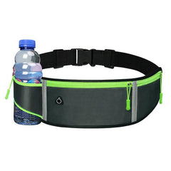 Reflective Waterproof Running Belt Bag with Bottle Holder