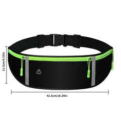 Reflective Waterproof Running Belt Bag with Bottle Holder