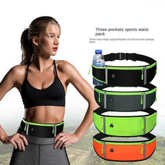 Reflective Waterproof Running Belt Bag with Bottle Holder