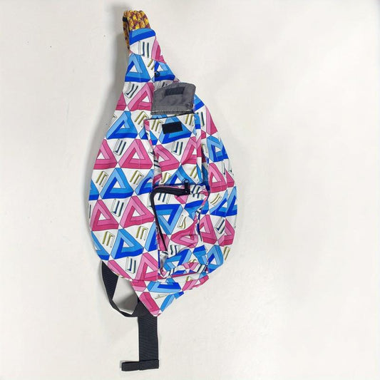 Retro Floral Ethnic Print Sling Bag Portable Sports Fitness Chest Bag