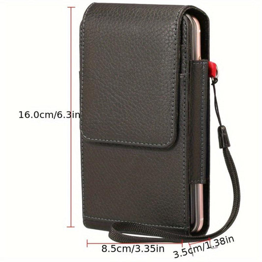 Two-Layer Phone Bag Credit Card Pouch Belt Loop