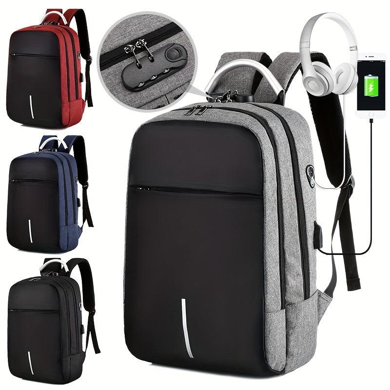 Combination Lock Computer Backpack Business Waterproof Large Capacity Schoolbag