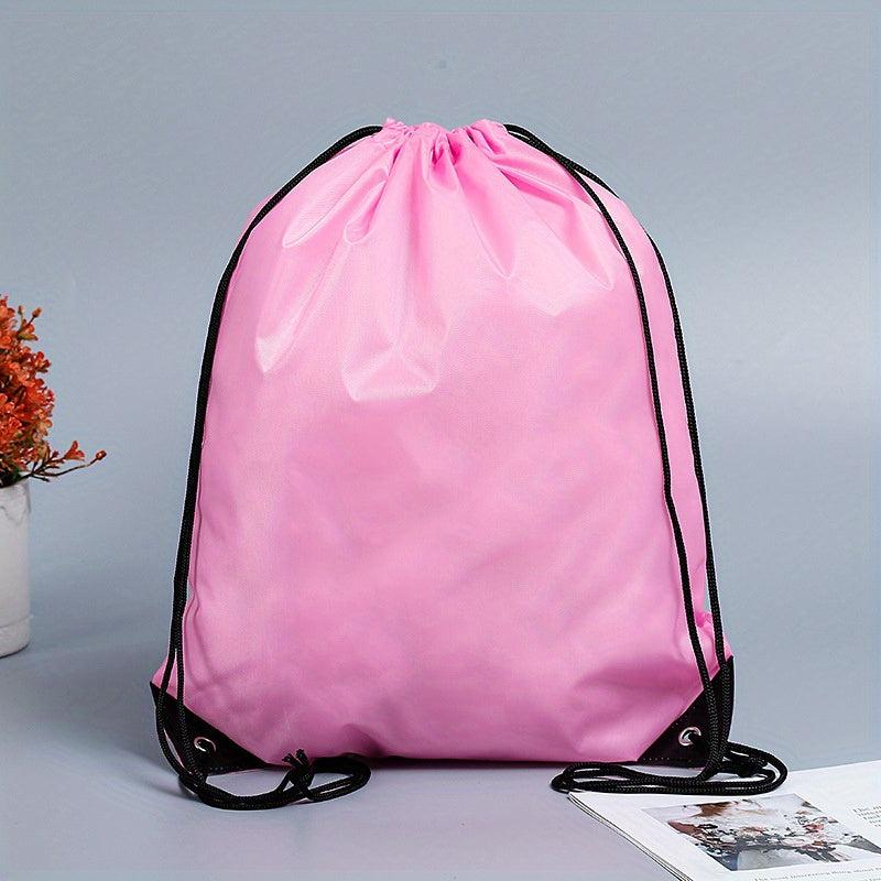 Colorful Polyester Drawstring Bag Casual Sports Nylon Drawstring Bag