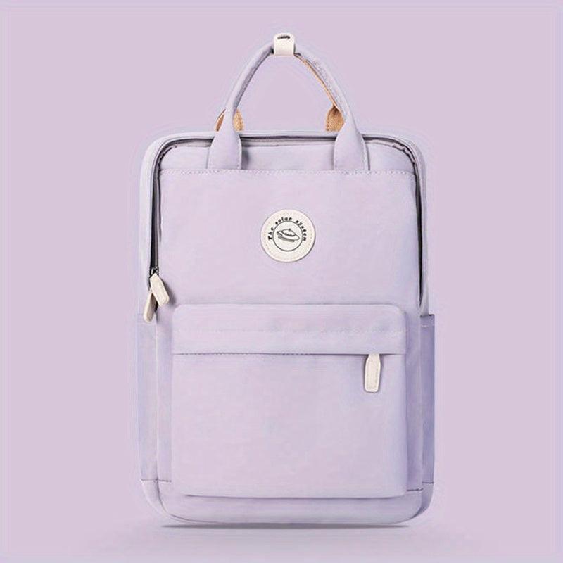 Solid Backpack For Women College Student High School Junior High School Backpack