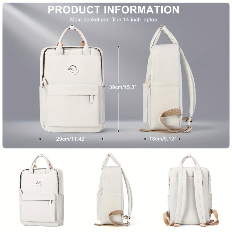 Solid Backpack For Women College Student High School Junior High School Backpack