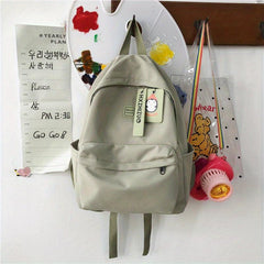 Solid Schoolbag Women's High School College Students Backpack Girl Backpack