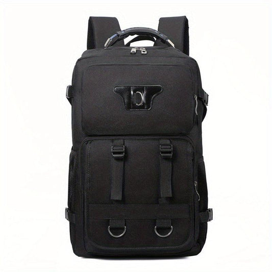Men's Functional Canvas Backpack Large Capacity Outdoor Travel Backpack