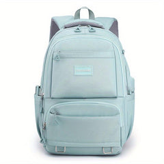 Large Capacity Nylon Backpack Preppy Student Travel Outdoor Bag