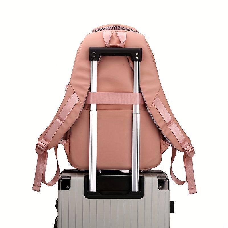 Large Capacity Nylon Backpack Preppy Student Travel Outdoor Bag
