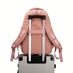 Large Capacity Nylon Backpack Preppy Student Travel Outdoor Bag