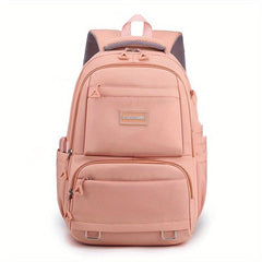 Large Capacity Nylon Backpack Preppy Student Travel Outdoor Bag