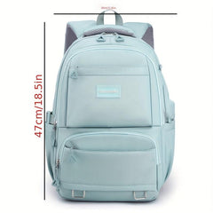 Large Capacity Nylon Backpack Preppy Student Travel Outdoor Bag