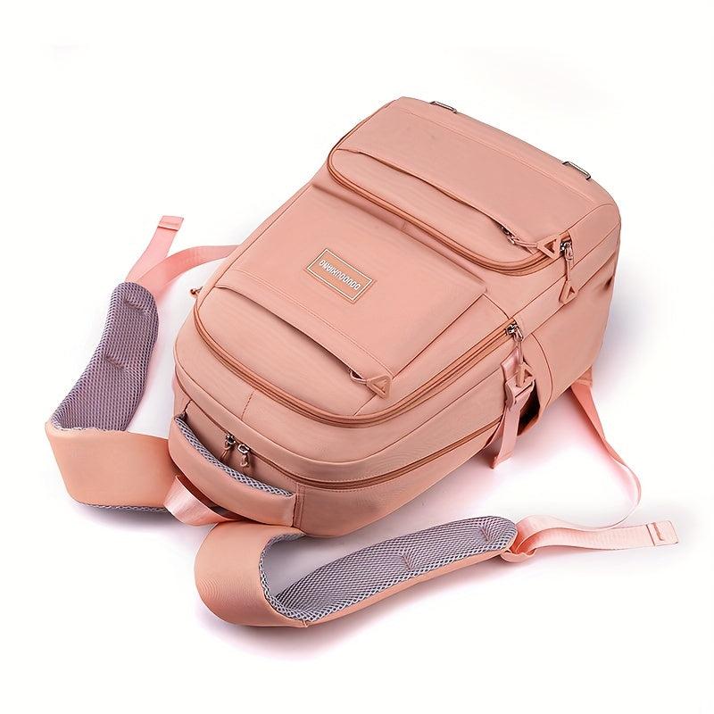 Large Capacity Nylon Backpack Preppy Student Travel Outdoor Bag