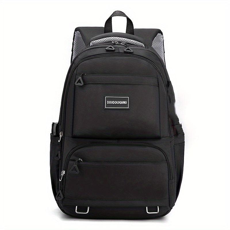 Large Capacity Nylon Backpack Preppy Student Travel Outdoor Bag