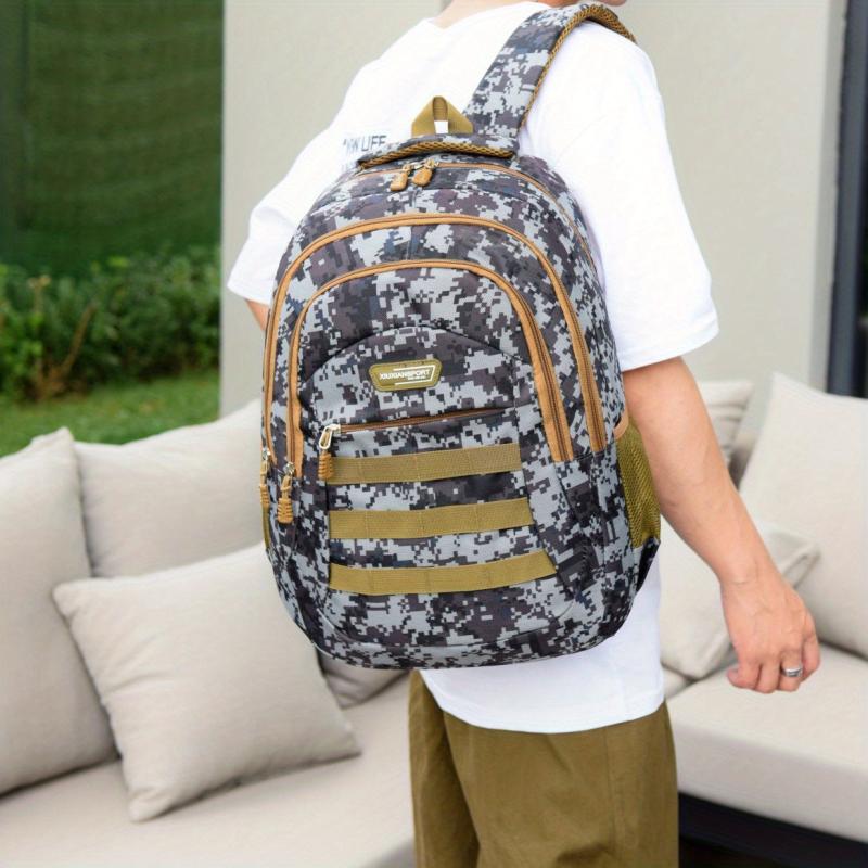 Men's Camo Backpack Large Capacity School Bag
