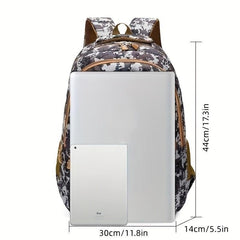Men's Camo Backpack Large Capacity School Bag