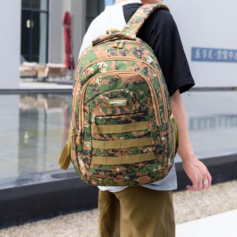 Men's Camo Backpack Large Capacity School Bag