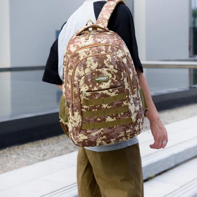 Men's Camo Backpack Large Capacity School Bag