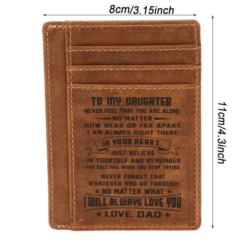 Minimalist RFID Wallet Gift To Son Daughter from Mom Dad