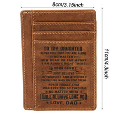 Minimalist RFID Wallet Gift To Son Daughter from Mom Dad