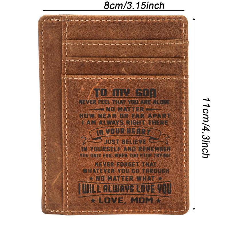 Minimalist RFID Wallet Gift To Son Daughter from Mom Dad