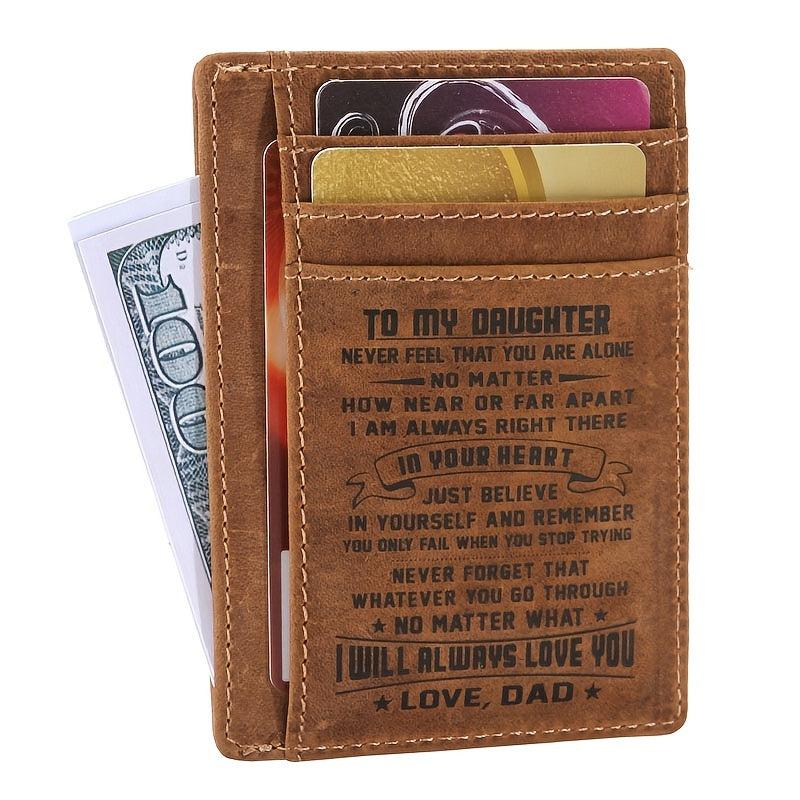 Minimalist RFID Wallet Gift To Son Daughter from Mom Dad