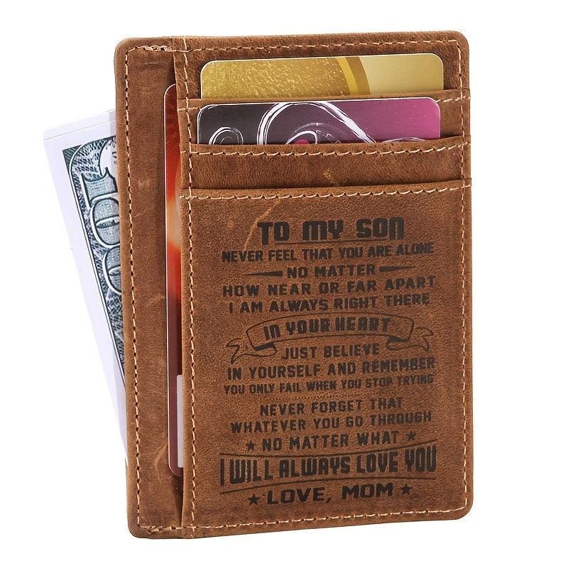 Minimalist RFID Wallet Gift To Son Daughter from Mom Dad