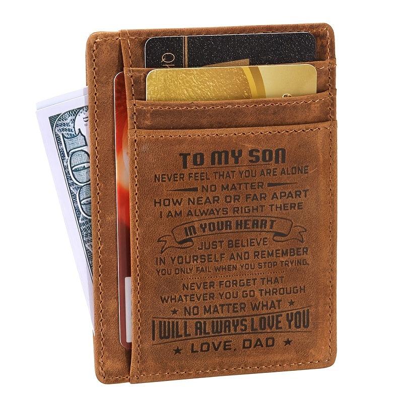 Minimalist RFID Wallet Gift To Son Daughter from Mom Dad
