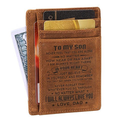 Minimalist RFID Wallet Gift To Son Daughter from Mom Dad