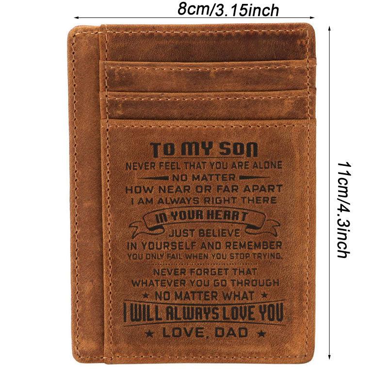 Minimalist RFID Wallet Gift To Son Daughter from Mom Dad