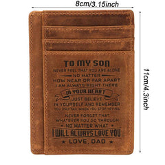 Minimalist RFID Wallet Gift To Son Daughter from Mom Dad