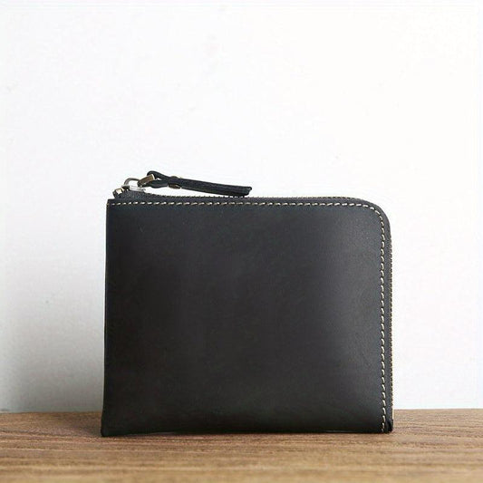 Vintage Leather Men's Wallet Crazy Horse Skin Ultra thin Coin Purse