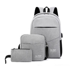 3pcs Backpack Crossbody Bag And Pen Bag Set Men's Backpack Casual School Bag