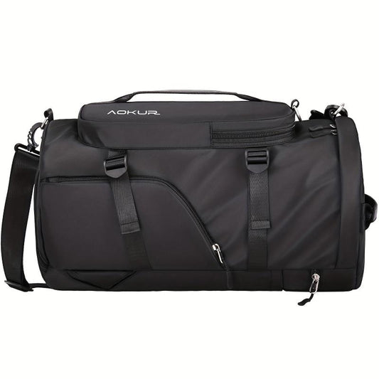 Men's Waterproof Backpack Gym Duffel Bag with Shoe Compartment & Wet Pocket